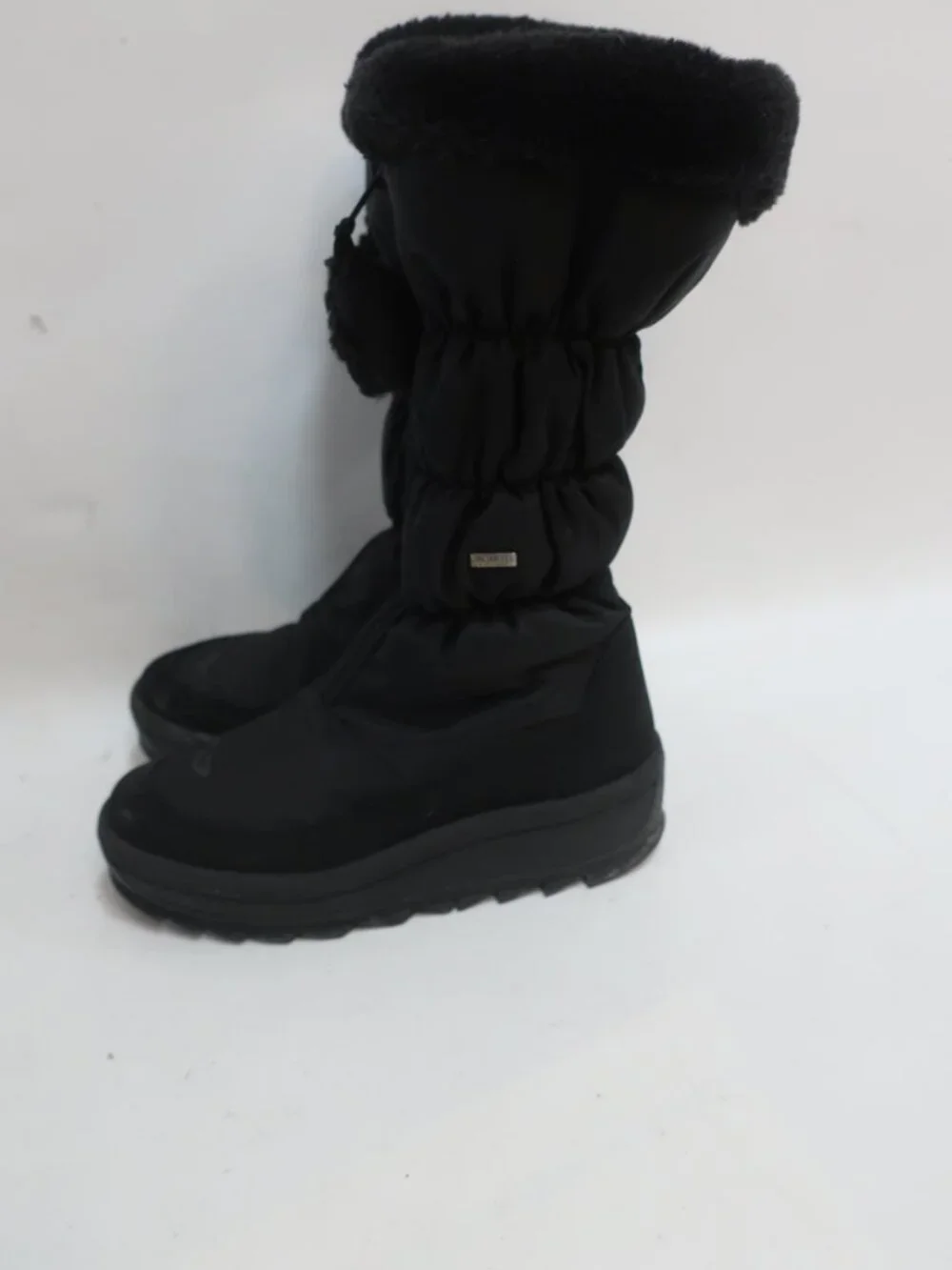 Womens Pajar Canada Toboggan 2.0 Black Shearling Wool Blend Lining Boots 7 - 7.5